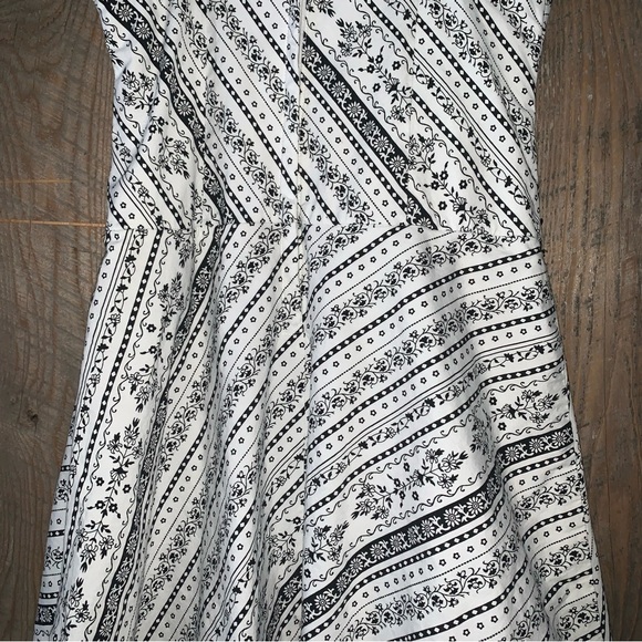 Women’s 3 Vintage MY MICHELLE White Black Floral Spaghetti Strap Sundress EXC - Picture 10 of 16